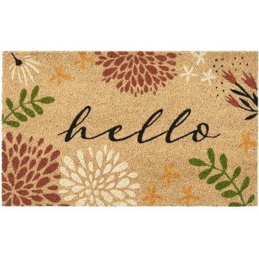 Mainstays 18X30 Hello Bloom Outdoor Coir Mat