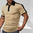 thumbnail image 2 of ohmzyzo Mens Polo Shirts Classic Short Sleeve Golf Shirts Lapel V-Neck Button Tops Casual Gym Fitness Athletic T Shirts with Pocket, 2 of 6
