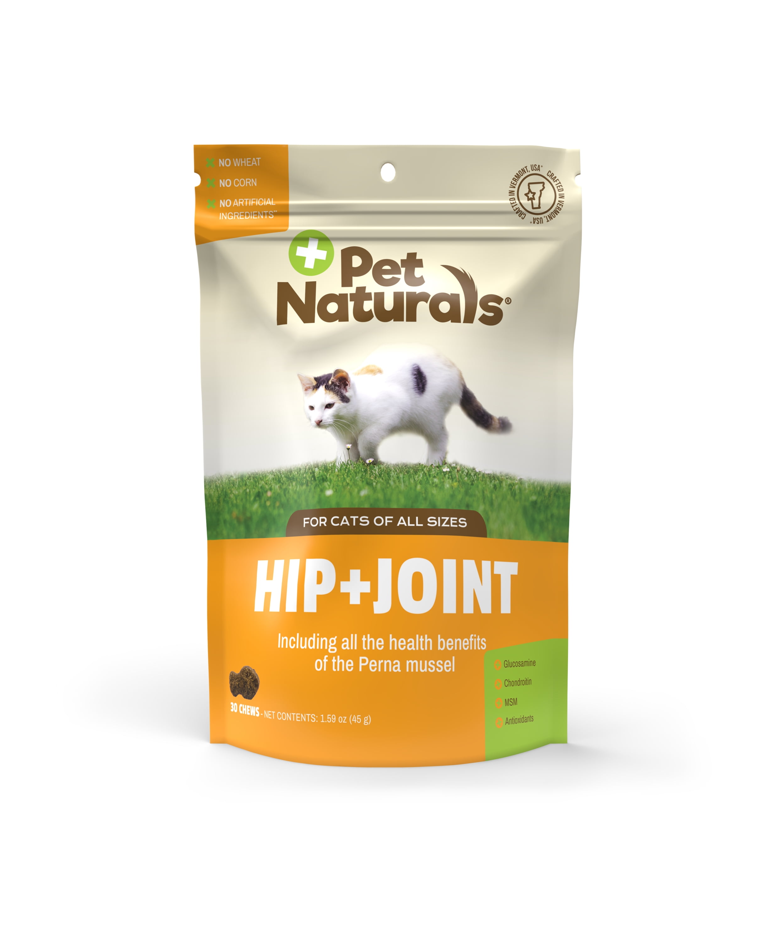 Pet Naturals Hip + Joint for Cats, Fish Flavor, 30 Chews