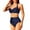 Navy, variant on Admvng Swim Suits for Women Conservative Solid Strappy Back Set Two Piece Swimsuits Swimdress S-2XL