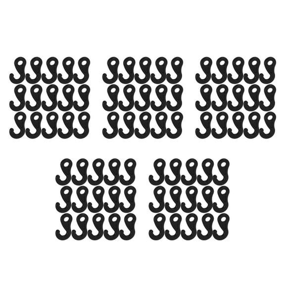 OUNONA 5 Count Outdoor Tent Travel 4.00X2.00X0.20CM Black