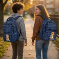 thumbnail image 3 of Chririnla Breathable Padded Adjustable Straps School Bag for Daily Commute Outdoor, 600D Polyester Lightweight Bookbag, Math Dinosaur Print, 3 of 9