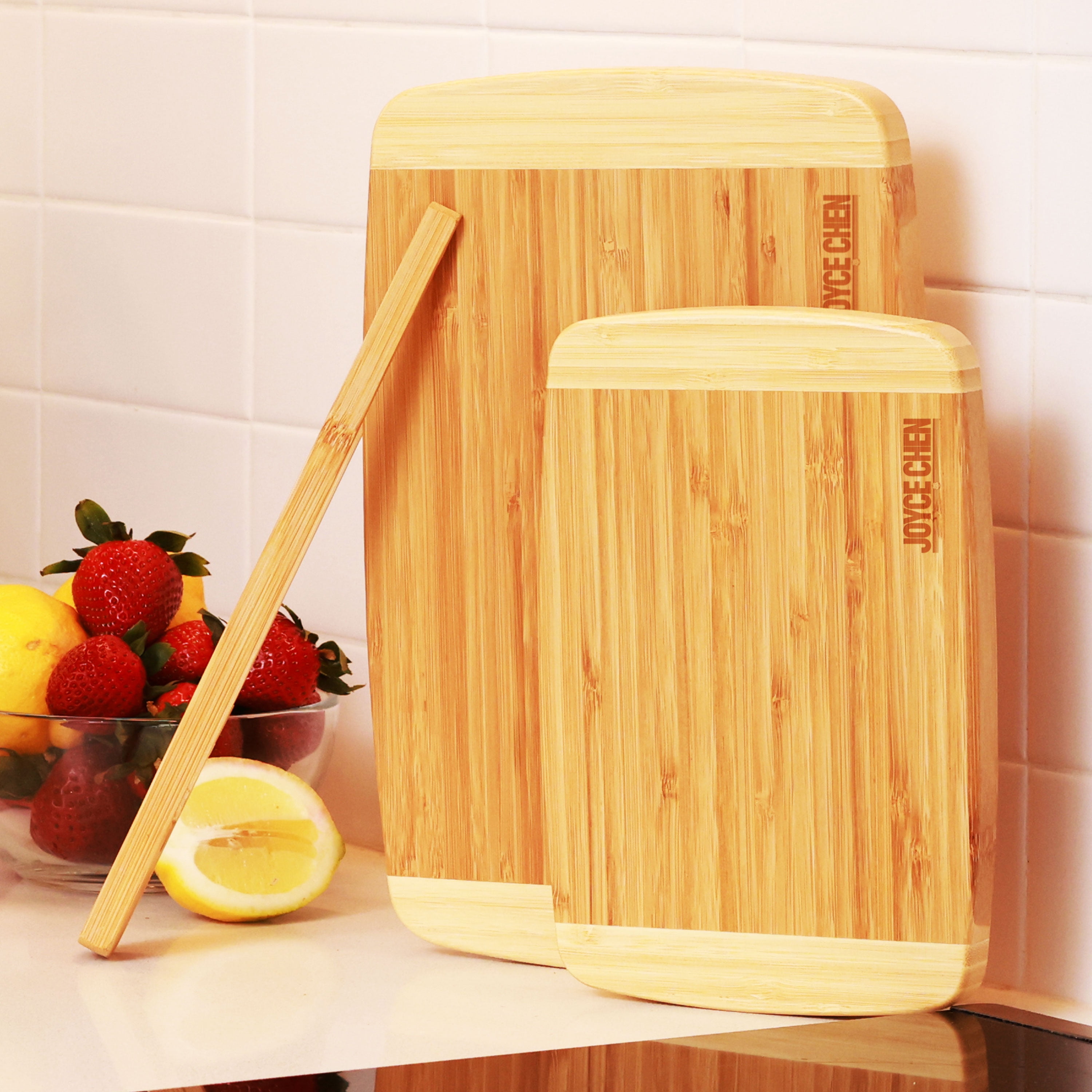 Joyce Chen Bamboo Cutting Board Set 3 Pack (Small, Medium, and Large)
