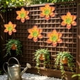 thumbnail image 5 of Outdoor Metal Wall Art Iron Garden Courtyard Wall Hanging Ornament Creatives Horticultural Daisy Shape 2 Pcs for Patio Fence Balcony Living Room Bedroom Housewarming Gift Spring Decor, 5 of 6