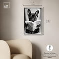 thumbnail image 5 of Me Time Frenchie Canvas Funny Bathroom Art by Art Remedy, Silver Frame, 16" x 24", 5 of 7