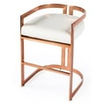 thumbnail image 1 of Butler Specialty Clarence Rose Gold & White Faux Leather Counter Stool, 1 of 8