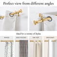 thumbnail image 6 of MERIVILLE 1" Single Curtain Rod Set, Adjustable 28-48 Inches, Prima Finials, Gold, 6 of 9
