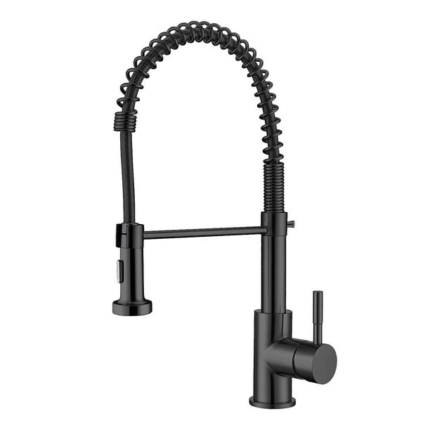 SkyGenius Single Handle Pull Down Spring Sprayer Kitchen Faucet in ...