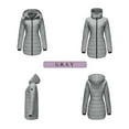 thumbnail image 7 of Winter Jackets for Women Water Detachable Hood Coat For Warm Long Sleeve Winter Outerwear Reversible Thermal Jacket With Pockets Winter Coats for Women, 7 of 7