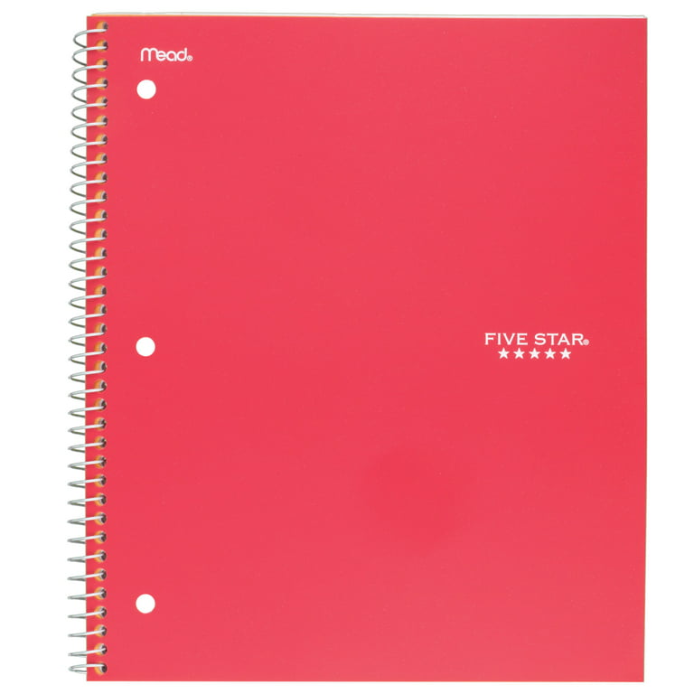 “Left-Handed” Spiral College Ruled Notebooks, 5 Language notebooks