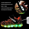 thumbnail image 3 of Kids Light Up Shoes Led Flash Sneakers with Spider Upper USB Charge for Boys Girls Toddles Best Gift for Birthday Thanksgiving Christmas Day, 3 of 6