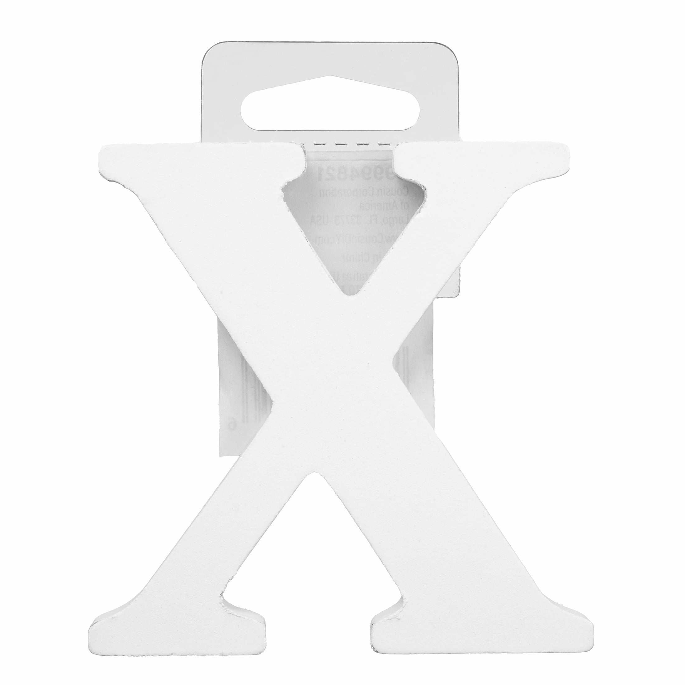 Cousin DIY 3" White Wood Letter X