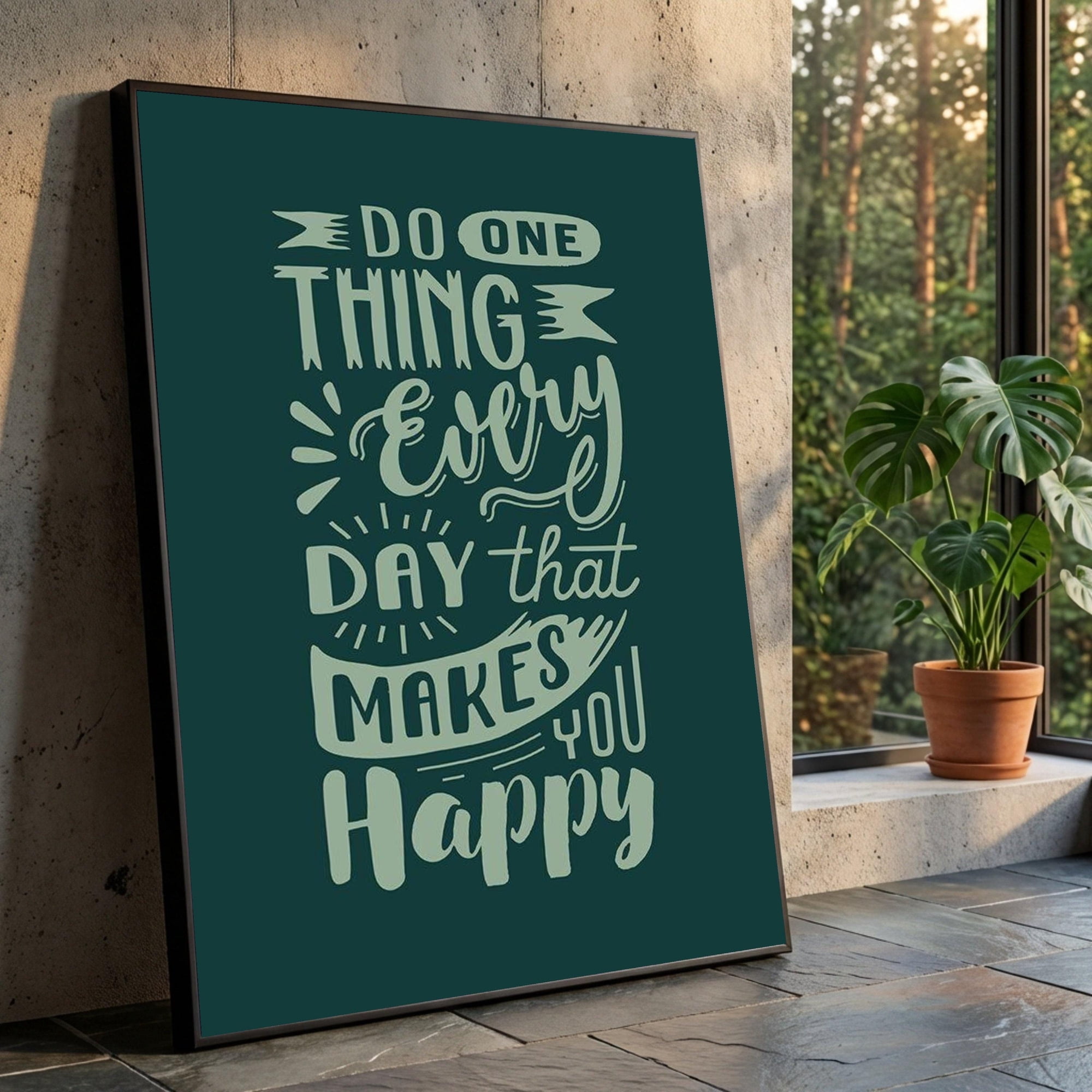 SHIRVA Motivational Quote Canvas Inspirational Wall Art Happy Daily Reminder Positive Message Typography Uplifting Home Decor Poster Unframed Canvas 16x24in
