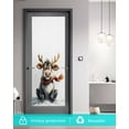 thumbnail image 5 of Window Privacy Film Christmas Reindeer Stained Glass Window Film Decorative Sun Block Window Cover Winter Xmas Elk Deer Funny Animal Window Clings Static Adhesive Sticker for Bathroom 17.7"x39.3", 5 of 7