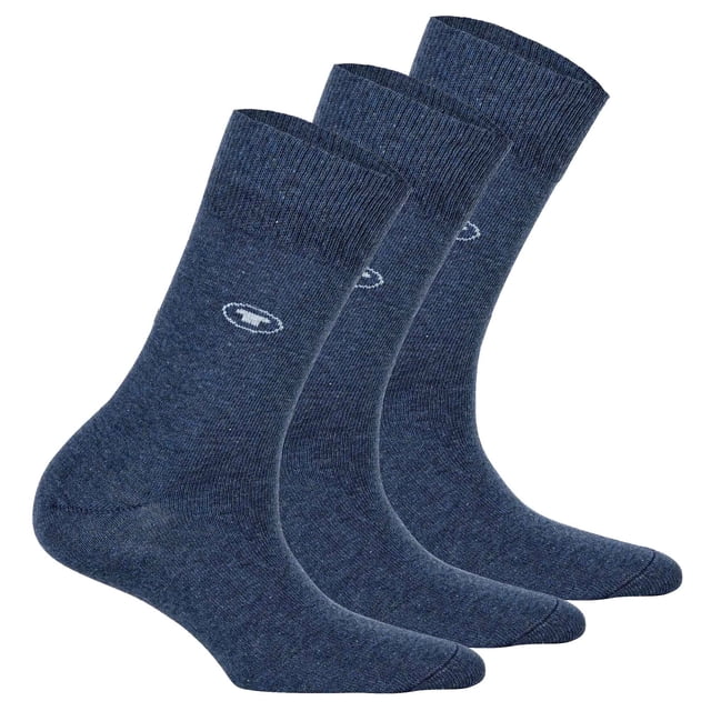 TOM TAILOR Paquete de 3 Calcetines de Mujer - Básico, unicolor Azul 39-42