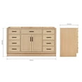thumbnail image 3 of Ariel Hepburn 60 Inch Single Sink Base Cabinet In Oak, 3 of 10