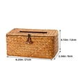 thumbnail image 7 of Toyvian Hand-Woven Seagrass Tissue Box Cover with Toggle Closure, Stylish Decorative Holder for Living Room and Bathroom, 7 of 7