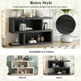thumbnail image 4 of EUROCO 47.2" Long Console Table,Retro 3-Tier Sofa Table Entryway Table with Open Shelves,Narrow Wood Accent Table for Living Room/Hallway/Entrance/Foyer,Black, 4 of 8