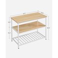 thumbnail image 2 of VASAGLE Kitchen Island with 3 Shelves, 47.2 Inches Kitchen Shelf with Large Worktop, Stable Steel Structure, Industrial, Easy to Assemble, Oak Color and White UKKI001W09, 2 of 7