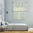 thumbnail image 5 of Sage Green Striped Kitchen Curtains Sets for Windows 36 Inch Length, Farmhouse Sage Green Stripes Rod Pocket Window Treatments Tier Curtains and Valances Set for Bedroom/Bathroom, 5 of 8