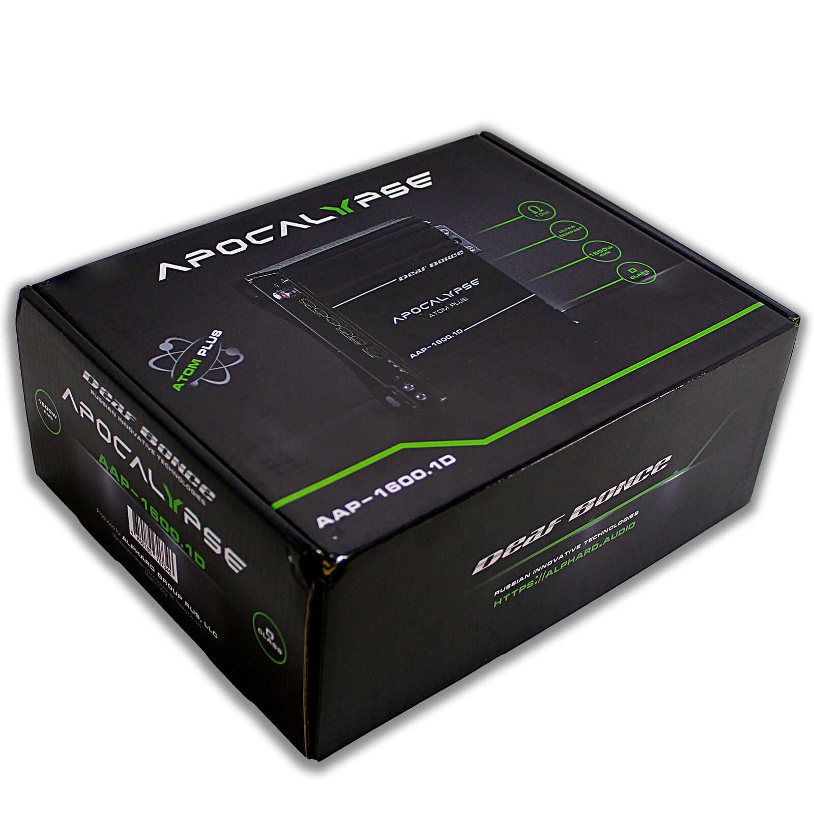 Deaf Bonce AAP-1600.1D Atom Plus 1600W Monoblock Vehicle Audio Amplifier, 4.23 lbs