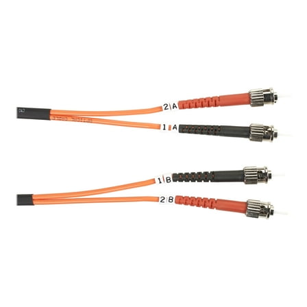 Black Box 1m ST-ST 62.5-Micron Multimode Value Line Fiber Patch Cable