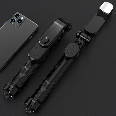 Image of Journey Selfie Stick Bluetooth Remote Control Self-timer Tripod Mobile Phone Live Streaming Bracket Holder(Black with Fill Light)