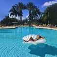 thumbnail image 3 of Swimline 82" Water Sports Inflatable Seashell Island Swimming Pool Raft Lounger - White, 3 of 5