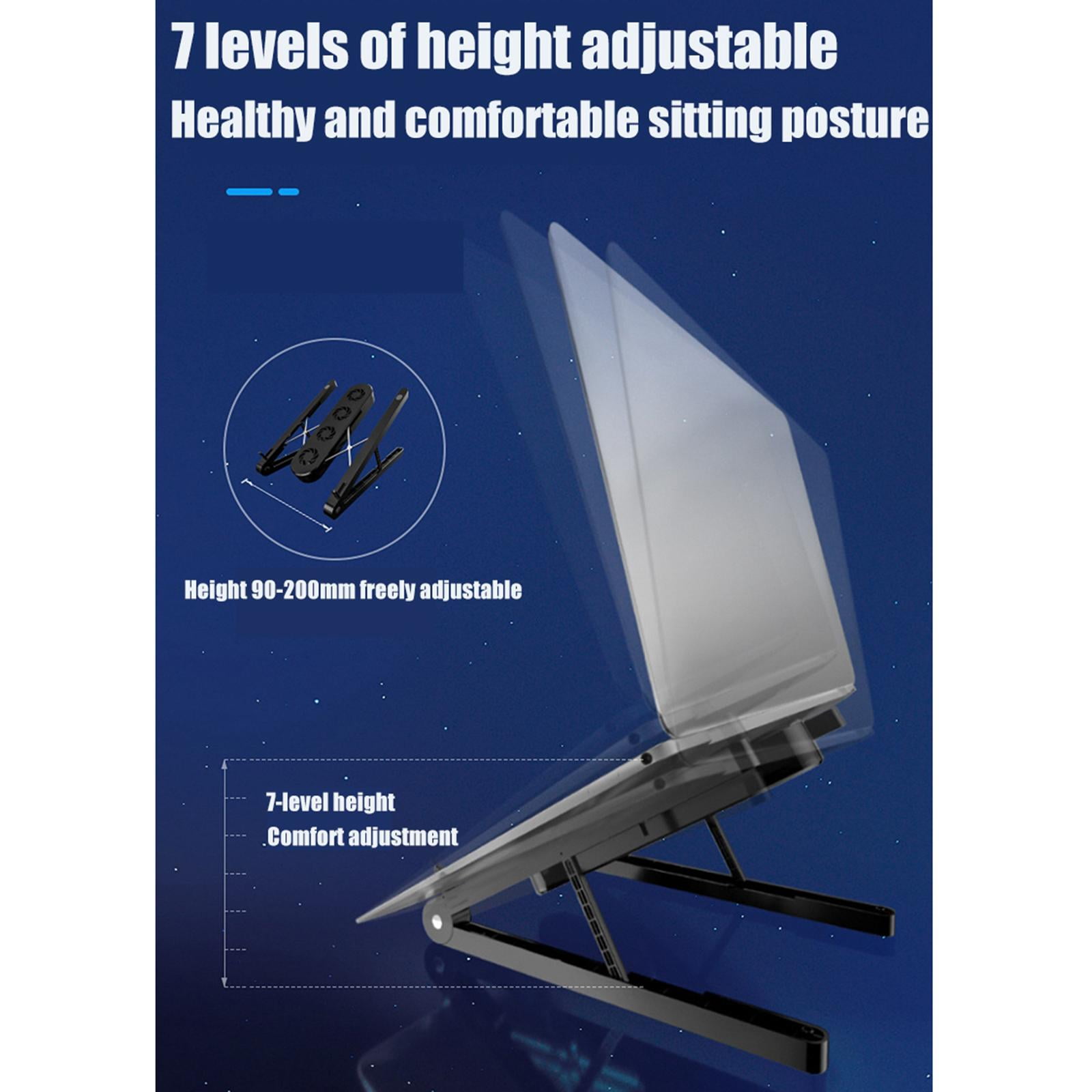 Laptop Stand, Foldable Portable Desktop Computer Laptop Holder, 7 Angle Laptop Mount, Suitable for All Laptops and