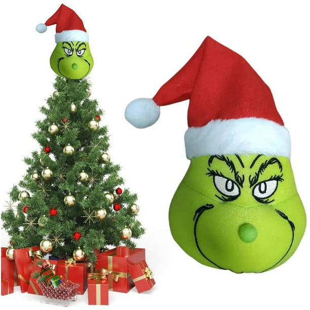 Décorations d'arbre de Noël Grinch Ornement de décoration de sapin de Noël  Joli jouet en peluche Grinch de Noël 