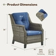 thumbnail image 5 of POCASSY Outdoor Wicker Chairs Set of 2 with Weather Resistant Rattan and Deep Seat, Patio Furniture Set for Balcony, Backyard, Garden, 5 of 6