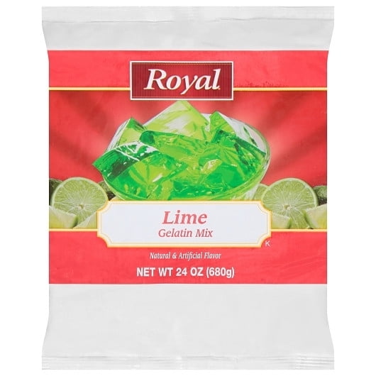 Royal Lime Flavored Gelatin Mix, 24 Ounce, 12 Per Case