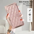 thumbnail image 3 of SaniMore for Samsung Galaxy A14 5G Buisness Case, Zipper Purse [Card Holders] Magnetic Clasp Kickstand Wrist/Crossbody Chain Lanyard PU Leather Wear-resistant Full Protective Wallet Shell, Rosegold, 3 of 9