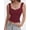 Burgundy, variant on Women's Sleeveless Backless Crop Top Strappy Ruched Tank Top Summer Slim Fit Top