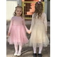 thumbnail image 3 of Arshiner Toddler Girls Tutu Tulle Dress Fall Winter Long Sleeve Party Dresses | Star Sequin Birthday Princess Formal Fancy Princess Dress, 3 of 6