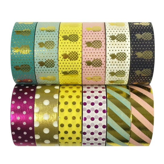 Wrapables® Washi Tapes Decorative Masking Tapes, Set of 12, ADSET55