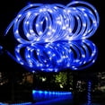 thumbnail image 3 of FYBTO Solar String Lights Outdoor, 2 Pack 100 LED Solar Rope Lights Copper Wire Fairy Lights Waterproof Waterproof Tube Light Decoration for Garden Fence Yard Summer Party (Blue)-0621, 3 of 5