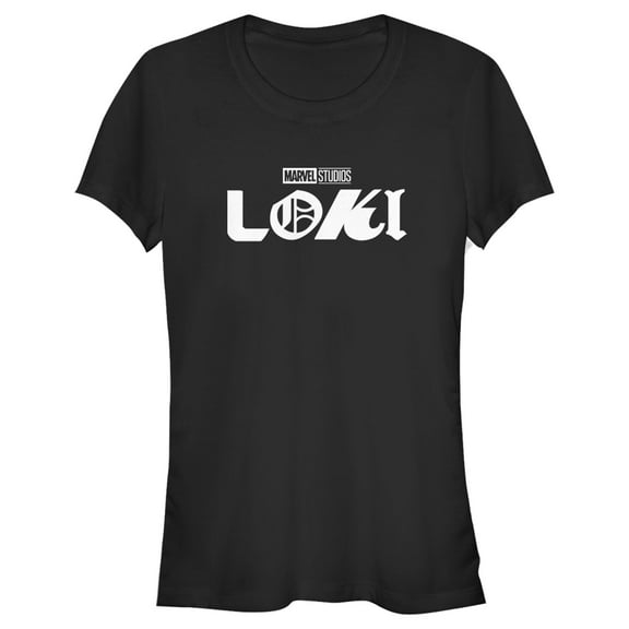 Junior's Marvel Color Block Loki Logo Graphic Tee Black X Large