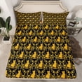 thumbnail image 2 of Feelyou Mandala Damask Bed Sheets, Hippie Cartoon Cat King Sheets, 4-Piece, 2 of 7
