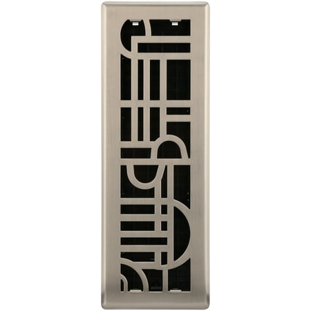 Decor Grates® Art Deco™ Steel Plated Nickel Wall/Ceiling Register