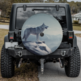 thumbnail image 2 of Lotusprinthandmade White Wolf In Snow Spare Tire Cover With Backup Camera Hole 6 Sizes (29 in.), 2 of 7