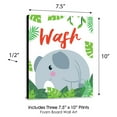 thumbnail image 4 of Big Dot of Happiness Jungle Party Animals - Kids Bathroom Rules Wall Art - 7.5 x 10 inches - Set of 3 Signs - Wash, Brush, Flush, 4 of 6