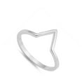 thumbnail image 4 of Pointed Chevron Thumb Stackable Ring .925 Sterling Silver Band Jewelry Female Male Unisex Size 5, 4 of 4
