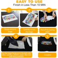 TransferMaster 25 Sheets Printable Iron-on Vinyl Transfer Paper for Dark Fabrics, Laser &amp; Inkjet ...