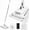 With 3 Pack Cloth, variant on Hands-Free Multi-Purpose Flat Mop 6×31 in, Shark Tooth Grip with Built-In Rubber Squeegee, One-Button Cloth Release, Washable Microfiber Mop
