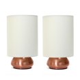 thumbnail image 4 of Simple Designs Gemini 2 Pack Mini Touch Lamp with Rose Gold Base and Cream Fabric Shades, 4 of 6