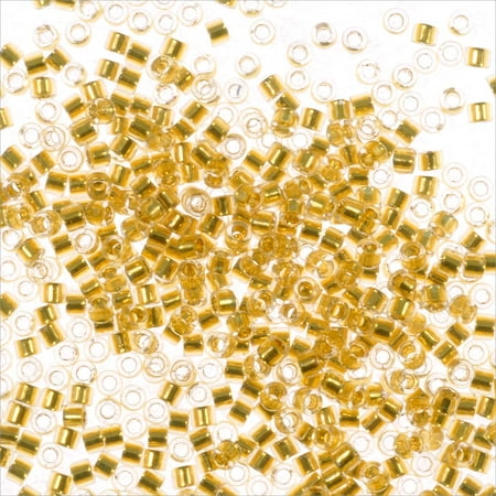 Gold Seed Beads - Miyuki Delica Seed Bead 11/0 24k Gold Lined Crystal (3 Gram Tube)