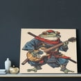 thumbnail image 3 of Naloa Samurai Frog Guitar Print Canvas Bathroom Wall Art,Bathroom Wall Art Decoration, Canvas Poster Prints,Decorative Paintings for Living Room, Bathroom, Kids Room, 3 of 6