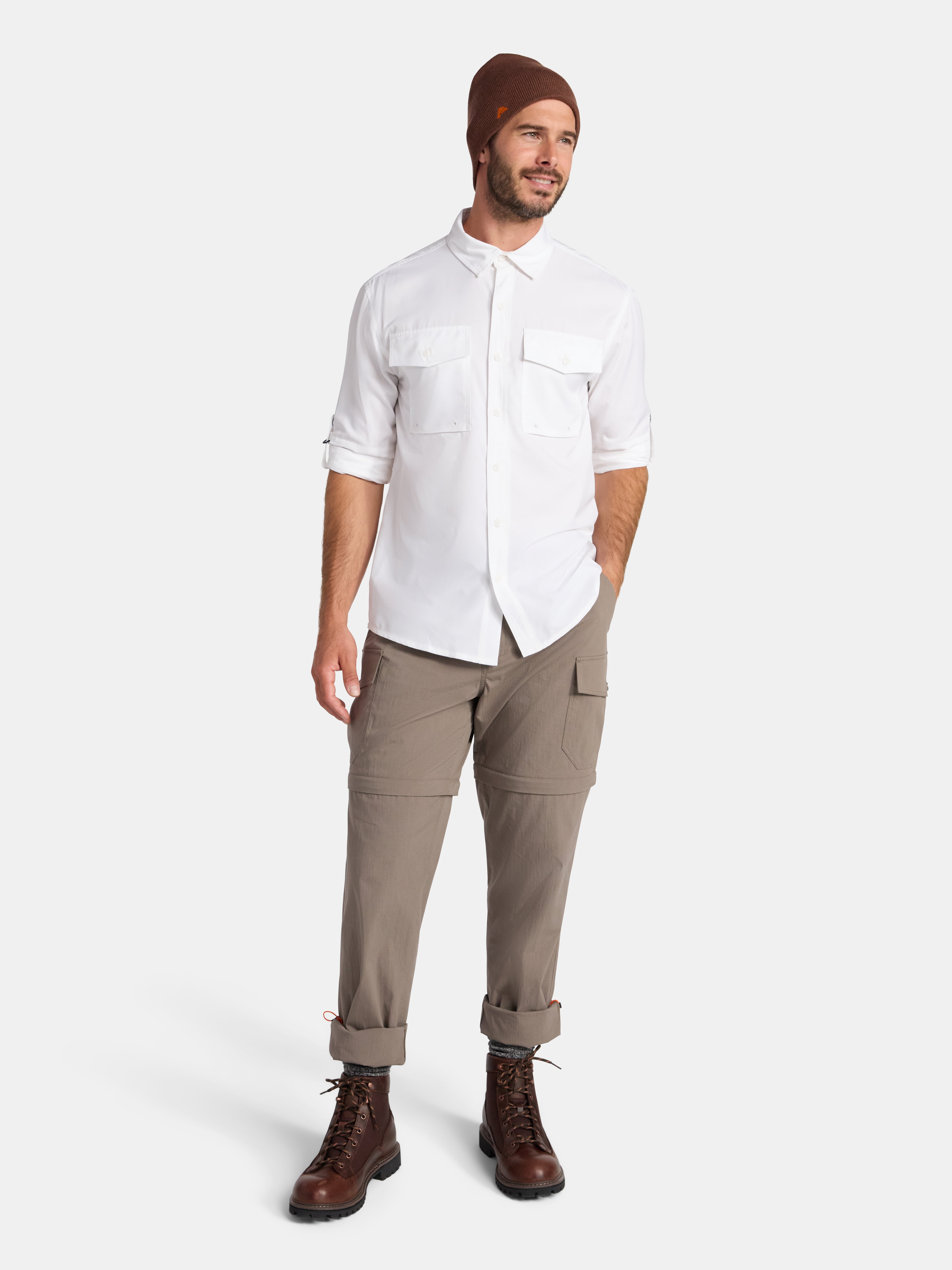 Ozark Trail Men's and Big Men's Upstream Shirt with Long Sleeves, Sizes S-3XL