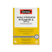 Swisse High Strength Vitamin C, Supports Respiratory & Immune Health, 60 Effervescent Tablets